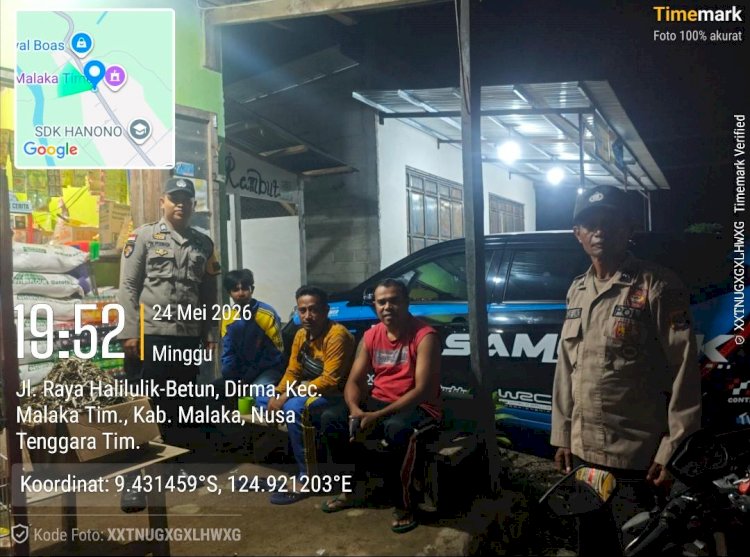 Patroli Dialogis Polsek Malaka Timur Perkuat KRYD dan Himbauan Kamtibmas di Tengah Masyarakat