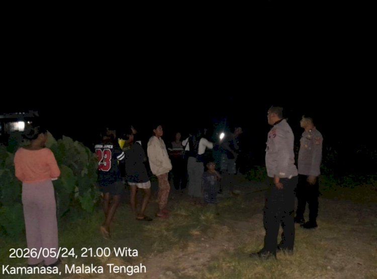 Antisipasi Curanmor dan Tawuran Pemuda, Polsek Malaka Tengah Intensifkan Patroli Malam