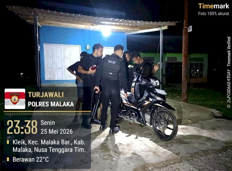 Humanis dan Preventif, Patroli Samapta Polres Malaka Sambangi Warga Hingga Kos-Kosan Saat Dini Hari