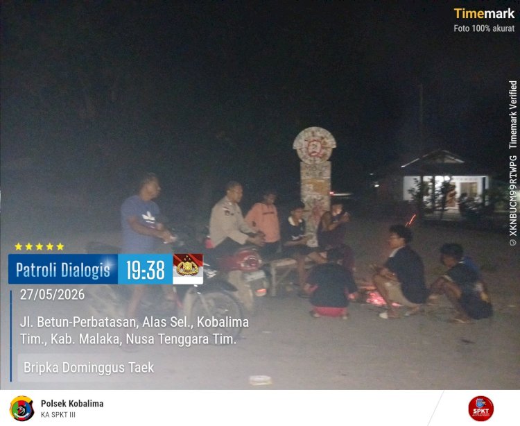 Polsek Kobalima Perkuat Kedekatan dengan Warga Lewat Patroli Dialogis Malam Hari