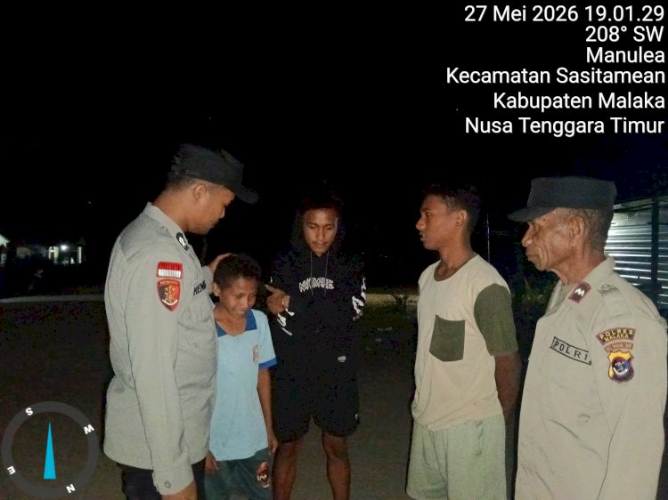 Cegah Curanmor dan Tawuran, Polsek Sasitamean Intensifkan Patroli Dialogis Malam Hari