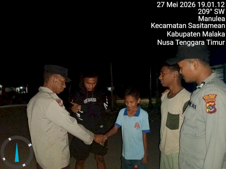 Polisi Hadir di Tengah Warga, Patroli Malam Polsek Sasitamean Perkuat Rasa Aman Masyarakat