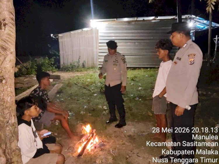 Polisi Hadir di Malam Hari, Warga Sasitamean Diajak Bersama Cegah Curanmor dan Gangguan Kamtibmas