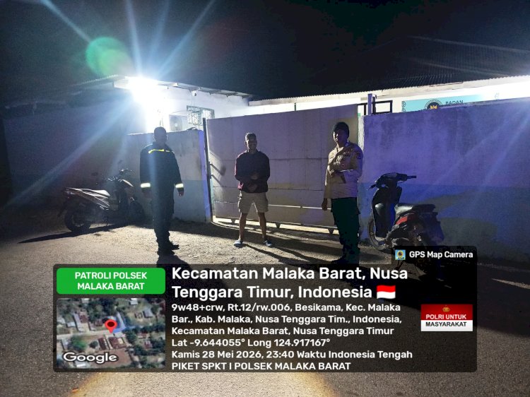 Polsek Malaka Barat Perkuat Kehadiran Polisi di Tengah Warga Lewat Patroli Dialogis Tengah Malam