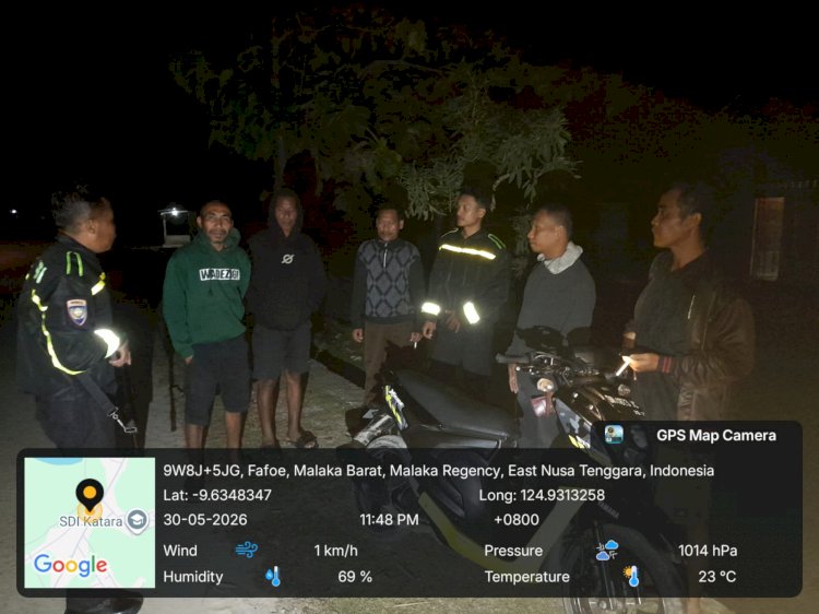 Cegah Tawuran dan Aksi Kekerasan Remaja, Polsek Malaka Barat Intensifkan Patroli Dialogis Malam Hari