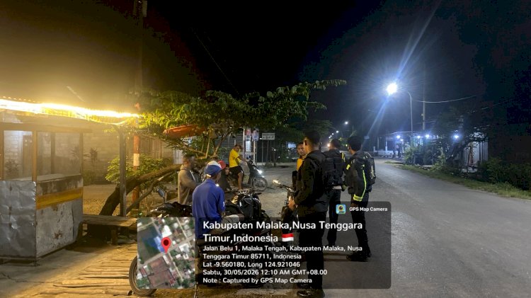 Polres Malaka Gandeng Penghuni Kos dan Pemuda Jaga Keamanan Lingkungan Melalui Patroli Dialogis Malam Hari