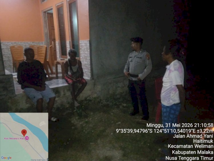 Warga Sambut Positif Patroli Malam Polsek Weliman, Situasi Kamtibmas Tetap Kondusif