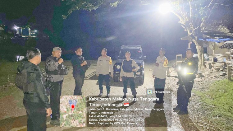 Patroli Gabungan Polres Malaka dan Jajaran Perkuat Sinergi Jaga Stabilitas Kamtibmas