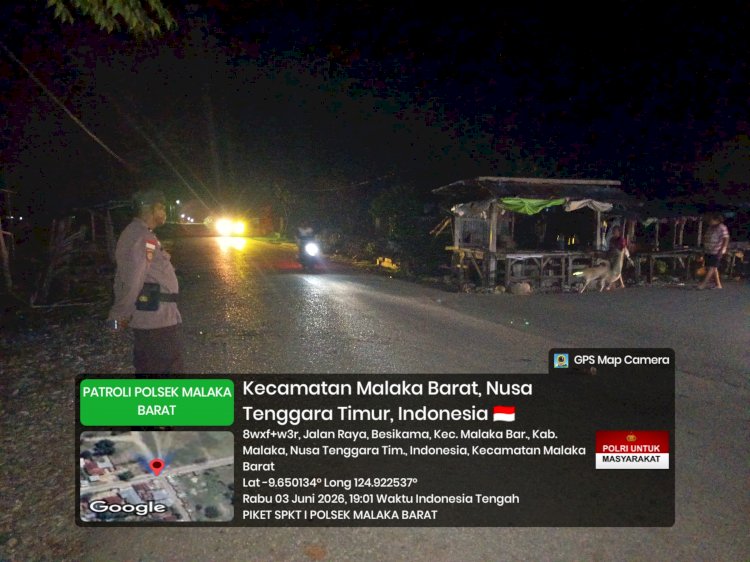 Polsek Malaka Barat Intensifkan Patroli Dialogis untuk Cegah Kenakalan Remaja dan Gangguan Kamtibmas