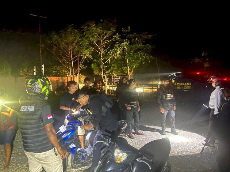 Tim URC Polres Malaka Intensifkan Patroli Malam, Amankan Sepeda Motor Korban Pelemparan di Bakiruk