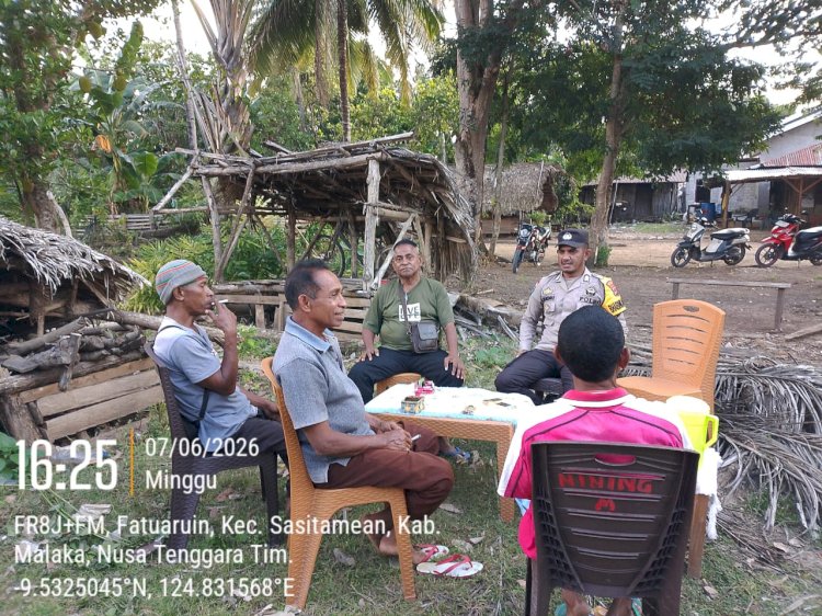 Bhabinkamtibmas Polsek Sasitamean Aktif Sambangi Warga, Bangun Kesadaran Bersama Menjaga Kamtibmas