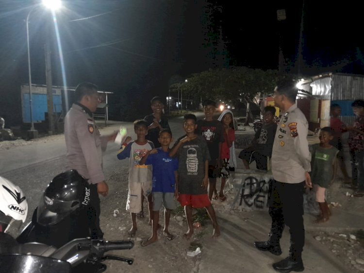 Patroli Dialogis Polsek Malaka Tengah Perkuat Harkamtibmas dan Antisipasi Curanmor di Kota Betun