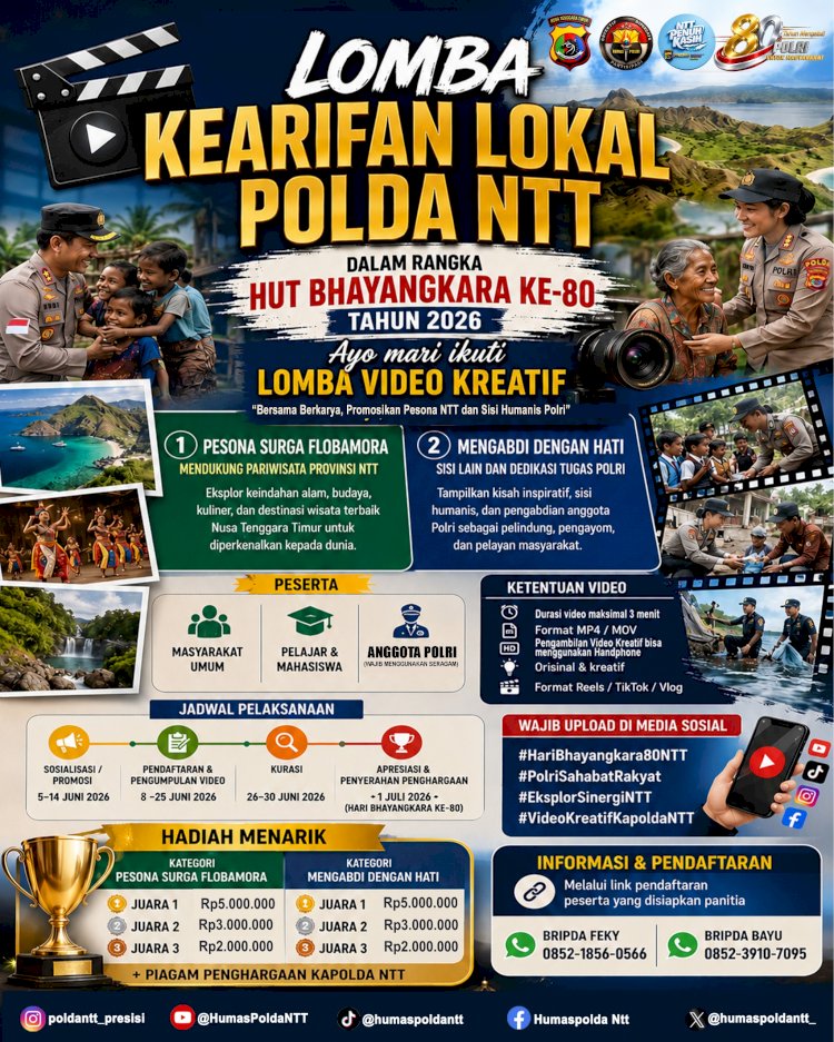Polda NTT Gelar Lomba Video Kreatif Kearifan Lokal, Ajak Masyarakat Angkat Pesona Flobamora dan Sisi Humanis Polri