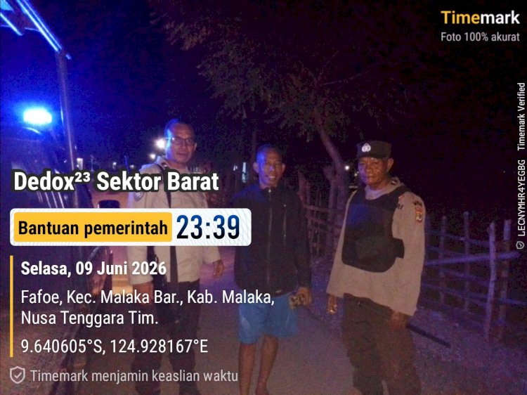 Patroli Tengah Malam Polsek Malaka Barat Hadirkan Rasa Aman di Sejumlah Desa