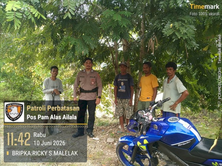 Patroli Perbatasan Pospol Ailala Perkuat Pengawasan Wilayah RI–RDTL, Cegah Penyelundupan dan Pelintas Ilegal