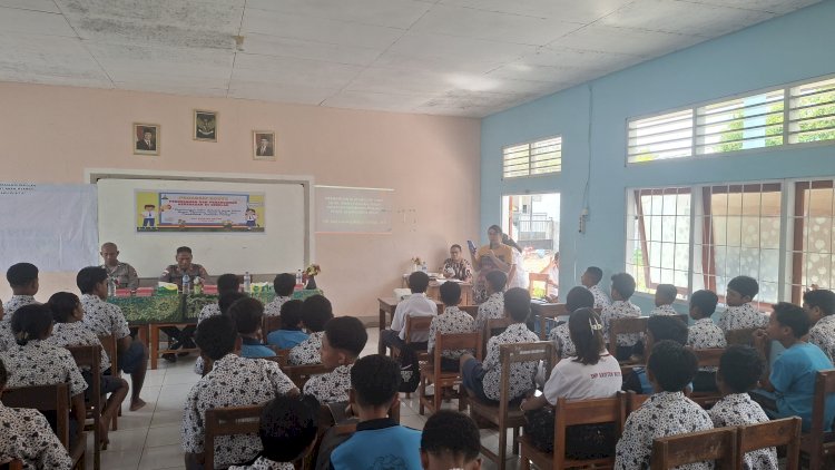 Tanamkan Budaya Anti-Kekerasan, Polres Malaka Edukasi Pelajar SMP Kristen Betun