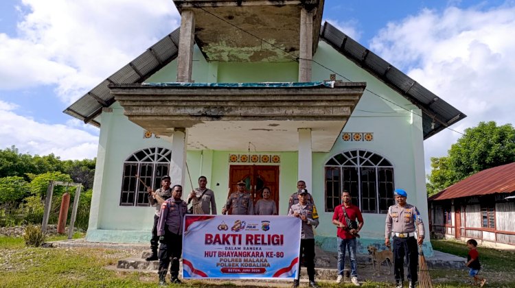Sambut HUT Bhayangkara ke-80, Polsek Kobalima Laksanakan Bakti Religi di GMIT Moria Wemasa