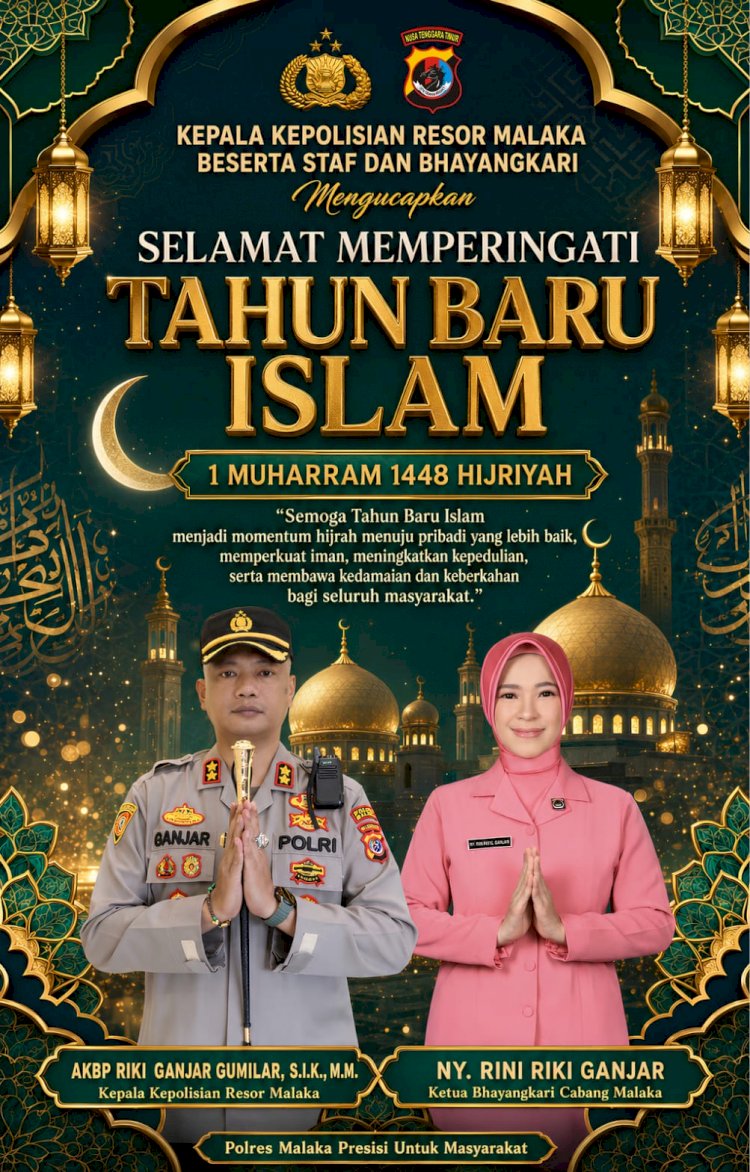 Kapolres Malaka dan Ketua Bhayangkari Cabang Malaka sampaikan pesan hijrah dalam peringatan Tahun Baru Islam 1448 Hijriah