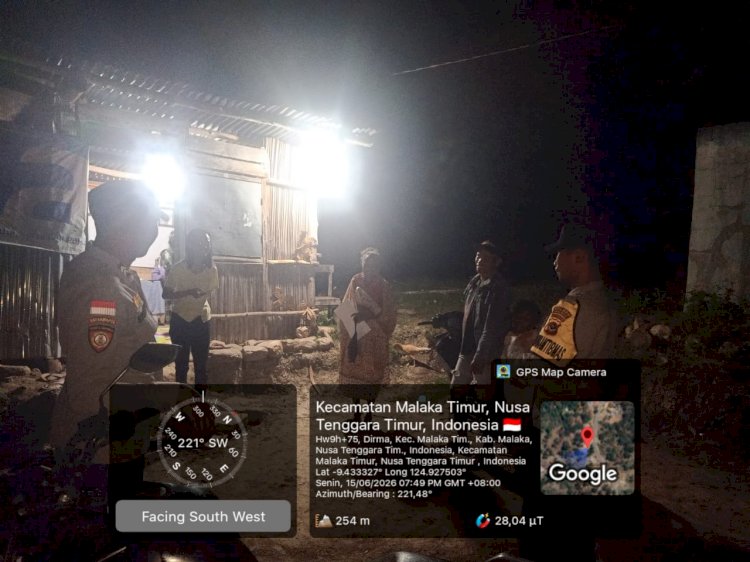 Patroli malam Polsek Malaka Timur perkuat kedekatan dengan warga dan jaga situasi kamtibmas tetap kondusif