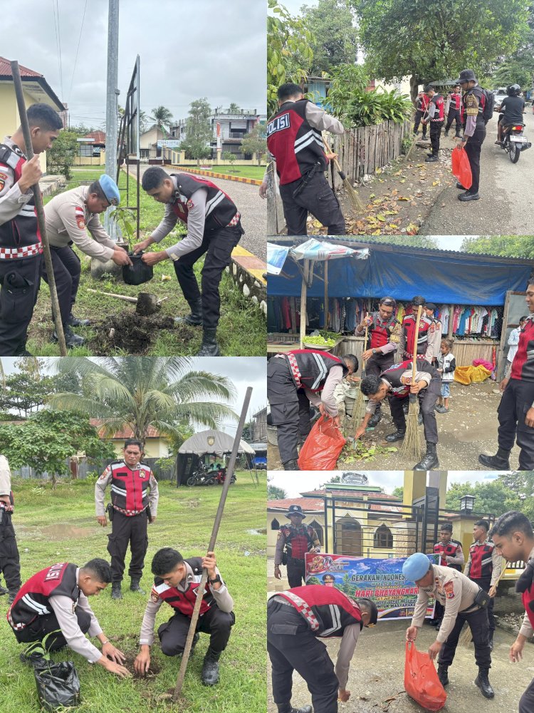 Sat Samapta Polres Malaka gelar aksi Gerak Indonesia Asri, wujud kepedulian lingkungan sambut Hari Bhayangkara ke-80