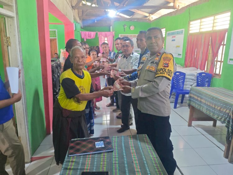 Polri Kawal Penyaluran BLT-DD dan Bantuan Pangan di Raiulun, Pastikan Berjalan Aman dan Tepat Sasaran