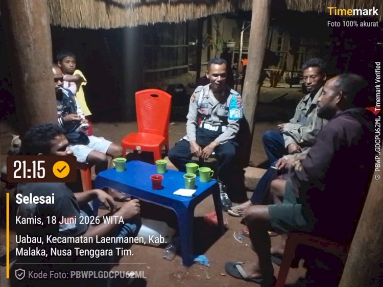 Patroli Malam Polsek Laenmanen, Wujud Nyata Pemeliharaan Kamtibmas di Wilayah Kecamatan Laenmanen