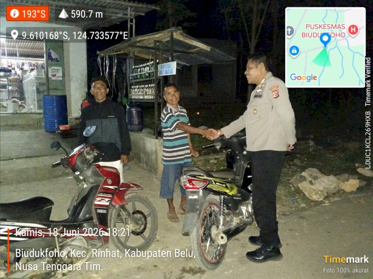 Patroli Dialogis Polsek Rinhat Perkuat Kamtibmas dan Cegah Potensi Gangguan Keamanan Masyarakat
