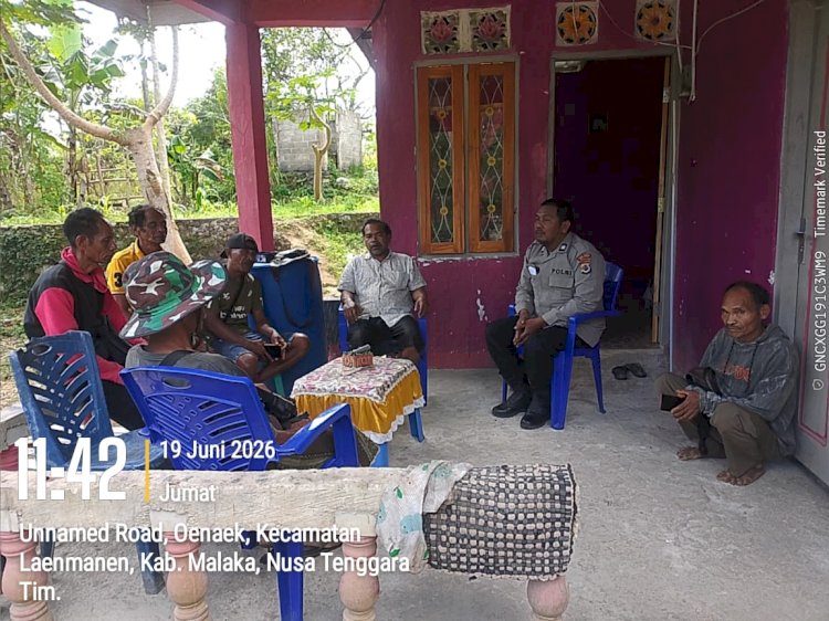 Polsek Laenmanen laksanakan patroli preventif guna mencegah kenakalan remaja dan gangguan kamtibmas