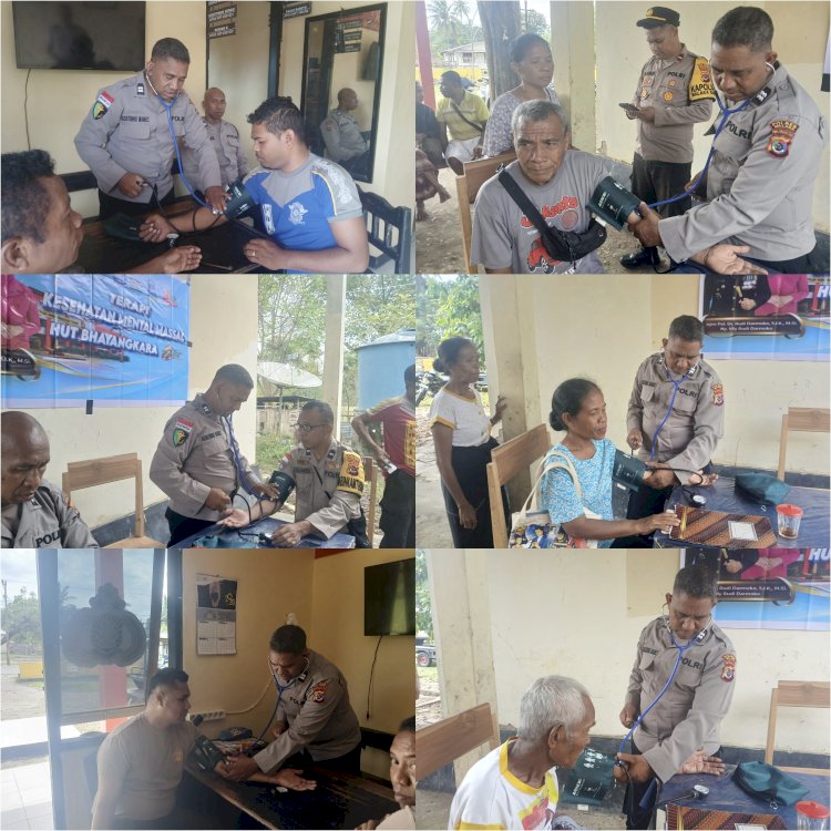 Sambut Hari Bhayangkara ke-80, Sidokkes Polres Malaka Gelar Cek Kesehatan Gratis untuk Personel dan Masyarakat