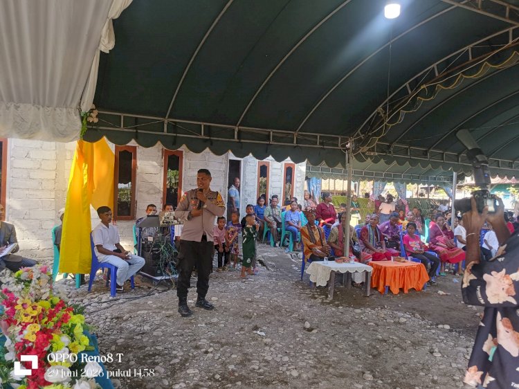 Kapolsek Malaka Barat Berikan Himbauan Kamtibmas di Pesta Pernikahan, Wujudkan Perayaan yang Aman dan Kondusif