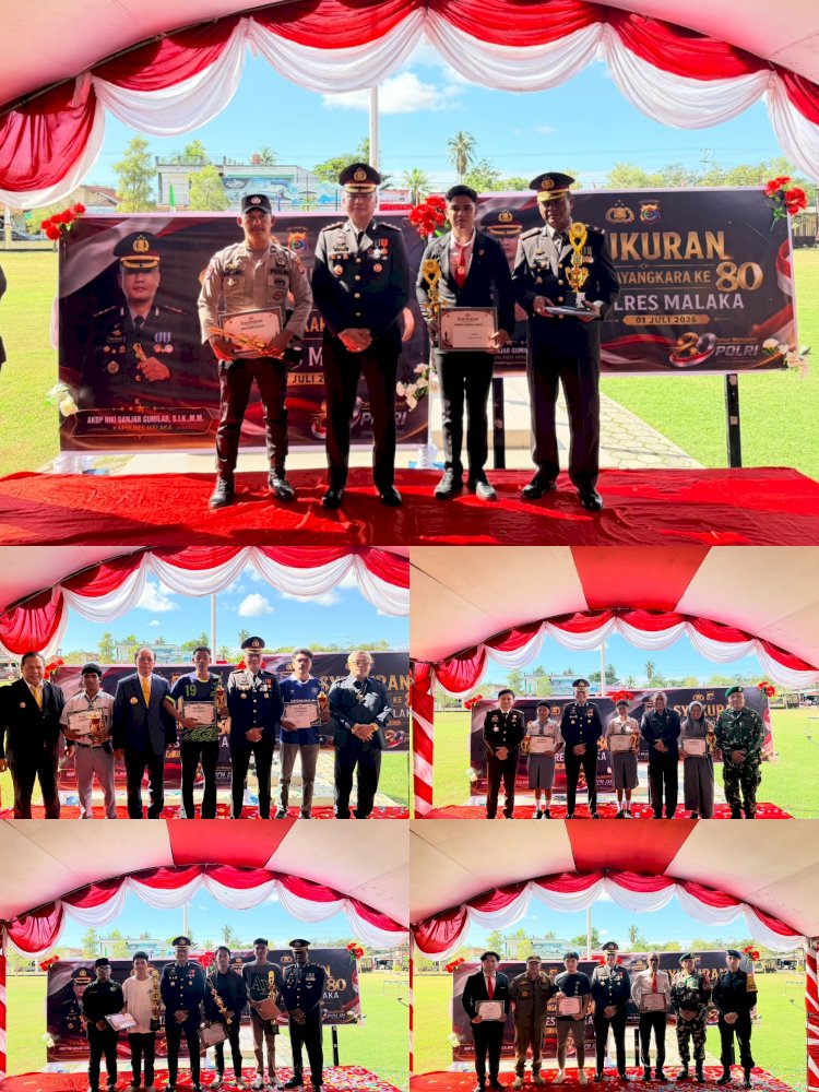 Semarak Hari Bhayangkara Ke-80, Polres Malaka Serahkan Hadiah kepada Para Juara Berbagai Perlombaan