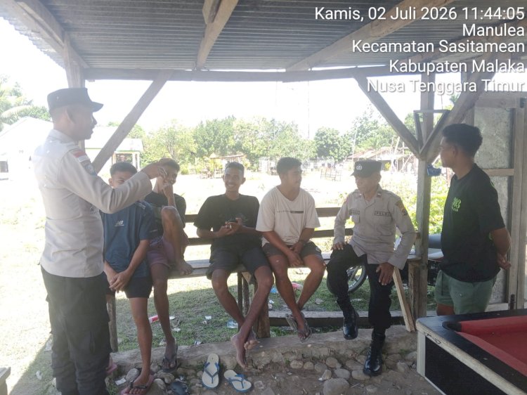 Patroli Dialogis Polsek Sasitamean, Edukasi Masyarakat Cegah Curanmor dan Gangguan Kamtibmas