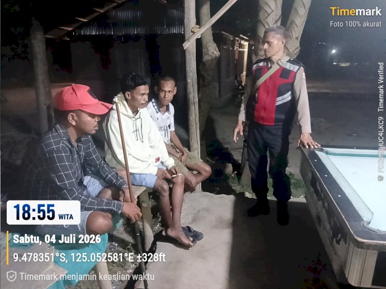 Polsek Kobalima Gelar Patroli Dialogis, Wujud Nyata Polri Ciptakan Situasi Kamtibmas yang Aman dan Kondusif