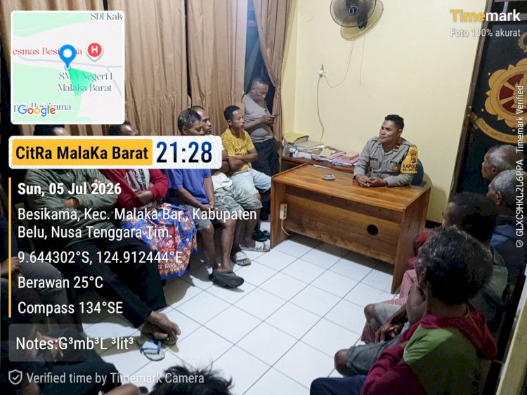 Respon cepat Polsek Malaka Barat wujudkan perdamaian antara dua kelompok pemuda di Desa Sikun