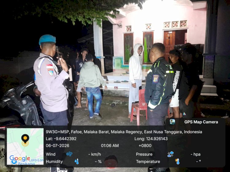 Patroli dialogis Polsek Malaka Barat jaga situasi kamtibmas tetap kondusif