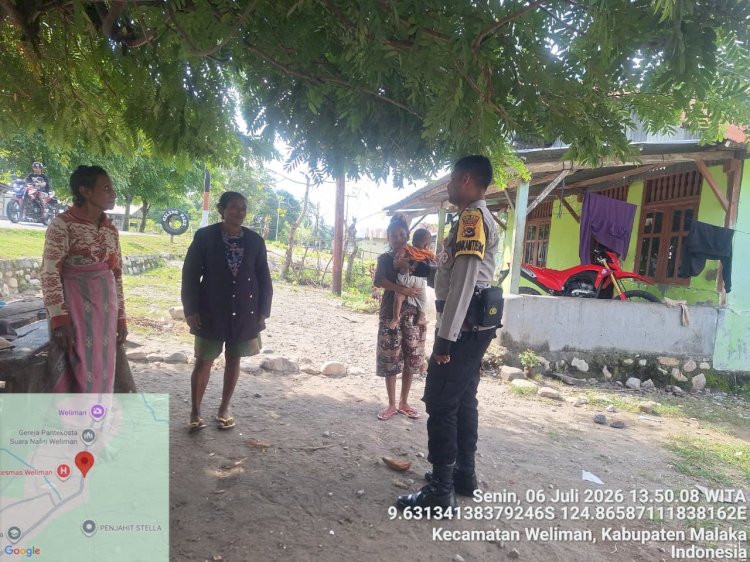 Polsek Weliman Hadir di Tengah Masyarakat, Patroli Dialogis Wujudkan Situasi Kamtibmas Kondusif