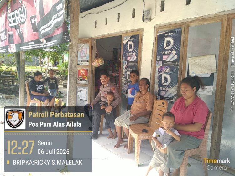 Polri Hadir di Garis Perbatasan, Pospol Ailala Pastikan Wilayah RI-RDTL Tetap Aman