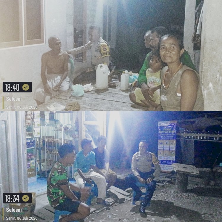 Polsek Wewiku Hadir di Tengah Masyarakat, Patroli Malam Jaga Desa Tetap Aman