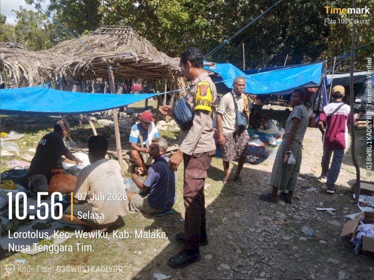 Polsek Wewiku Gelar Patroli Dialogis di Pasar Wanibesak, Wujudkan Kamtibmas Aman dan Kondusif