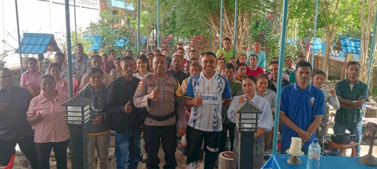 Bangun Generasi Keluarga Berkualitas, Kapolsek Malaka Timur Sosialisasikan Bahaya Miras kepada Calon Pasangan Suami Istri