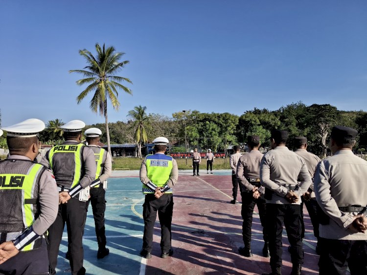 Disiplin dan Semangat Pengabdian, Kapolres Malaka Ajak Personel Bekerja Berpedoman pada Tribrata dan Catur Prasetya