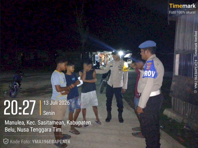 Polsek Sasitamean Himbau Kalangan Remaja Jauhi Miras, Perjudian, dan Kenakalan Demi Menjaga Kamtibmas