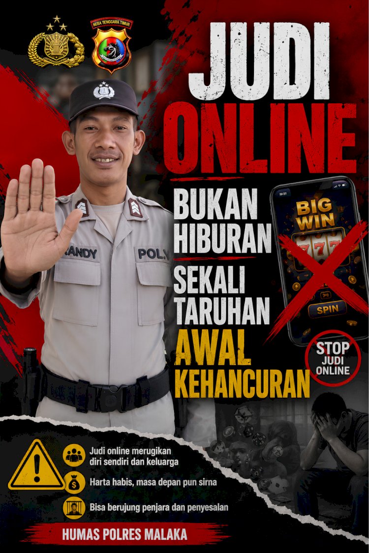Stop Judi Online, Polres Malaka Ajak Masyarakat Selamatkan Masa Depan