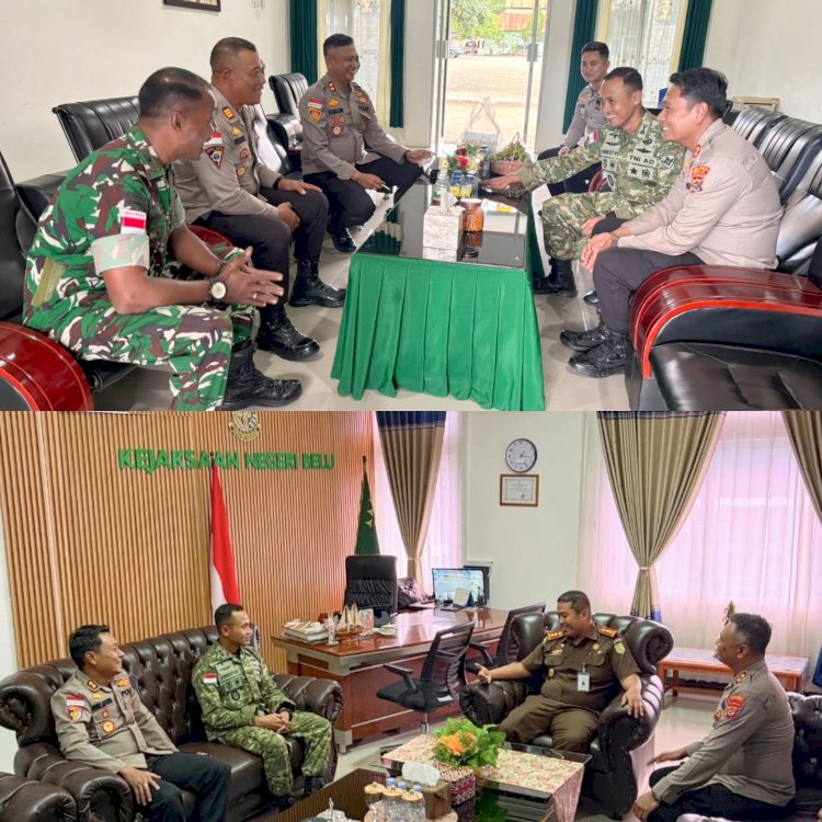 Jaga Sinergitas di Wilayah Perbatasan, Kapolres Malaka dan Kapolres Belu Perkuat Kolaborasi dengan Kodim 1605/Belu dan Kejaksaan Negeri Belu