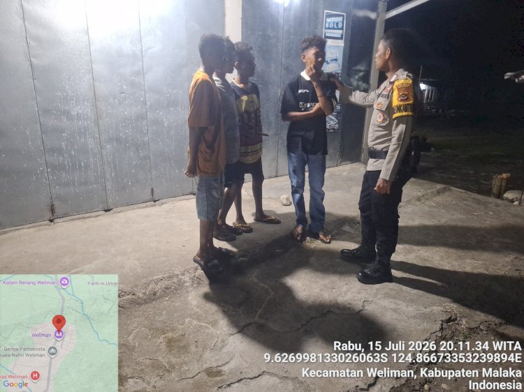 Patroli Malam Polsek Weliman Perkuat Rasa Aman Masyarakat di Wilayah Hukum