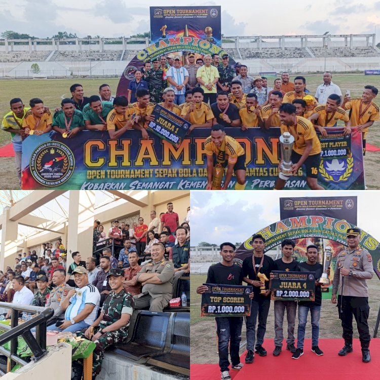 Kawal Final Dansatgas Pamtas Cup, Kapolres Malaka Apresiasi Semangat Sportivitas Para Peserta