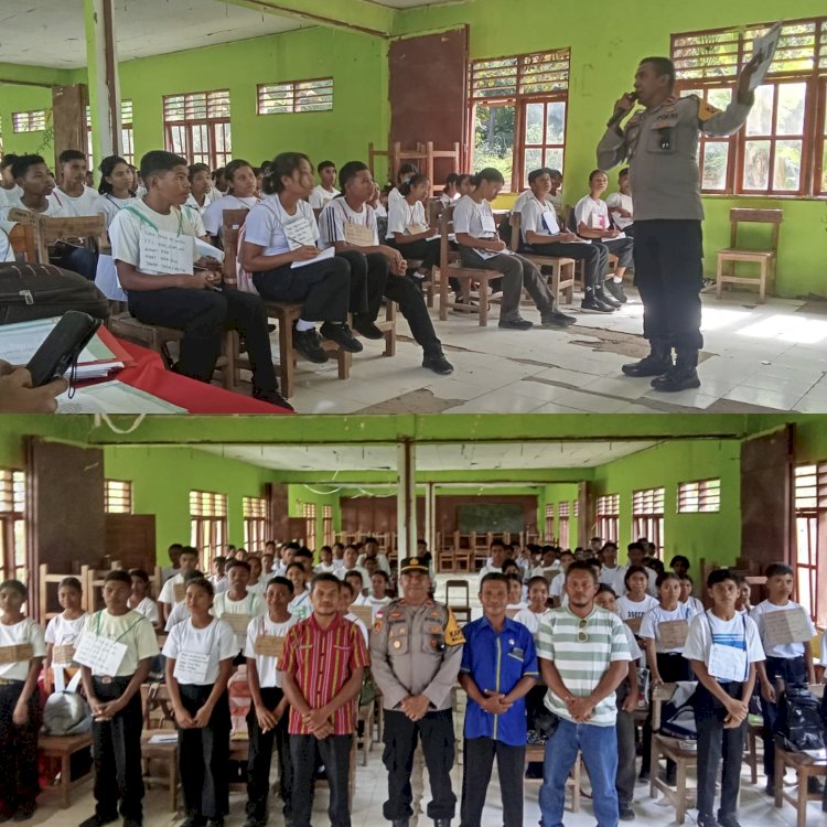 MPLS Jadi Momentum, Kapolsek Malaka Timur Bekali Pelajar Tangkal Bahaya NAPZA dan Pergaulan Negatif