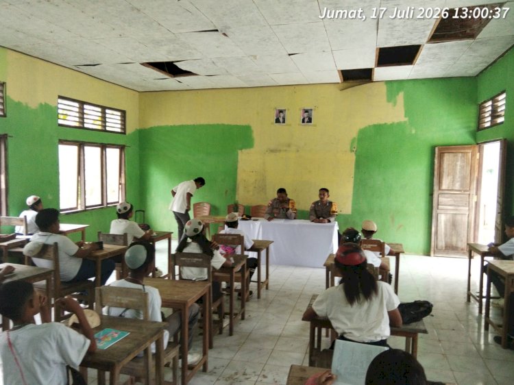 Cegah Narkoba dan Tingkatkan Kesadaran Tertib Berlalu Lintas, Polsek Sasitamean Edukasi Peserta MPLS SMA Katolik Santo Lukas Rafau