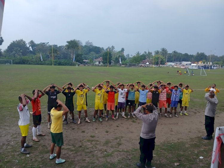 Sidokkes Polres Malaka Berikan Terapi USEFT kepada Tim Sepak Bola U-17, Perkuat Mental dan Emosi Atlet Muda