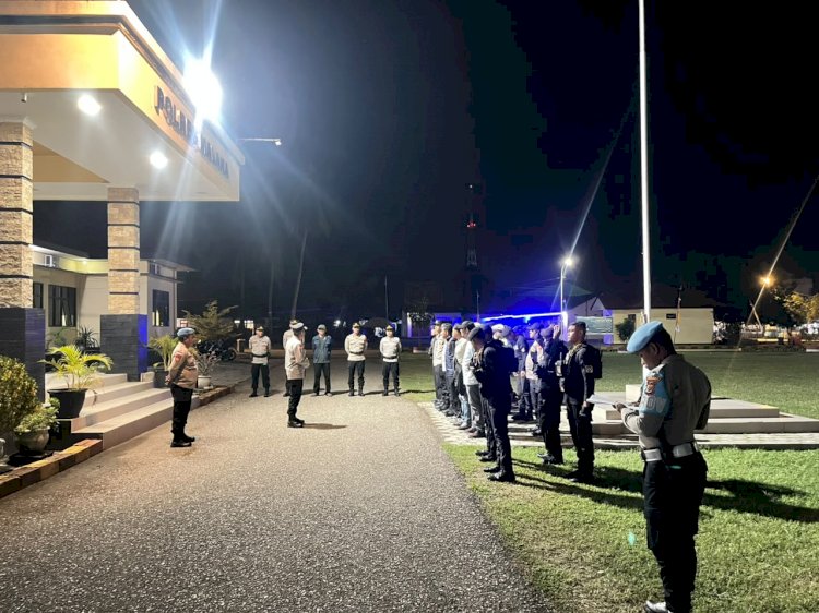Pastikan Kesiapsiagaan Personel, Kabag Ops Pimpin Apel Siaga dan Pengecekan Kehadiran Anggota Polres Malaka